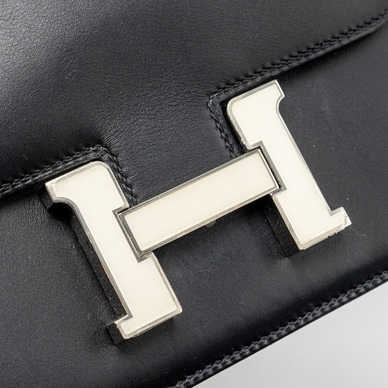 Hermes mini constance Allegro black / white SHW stamp Y