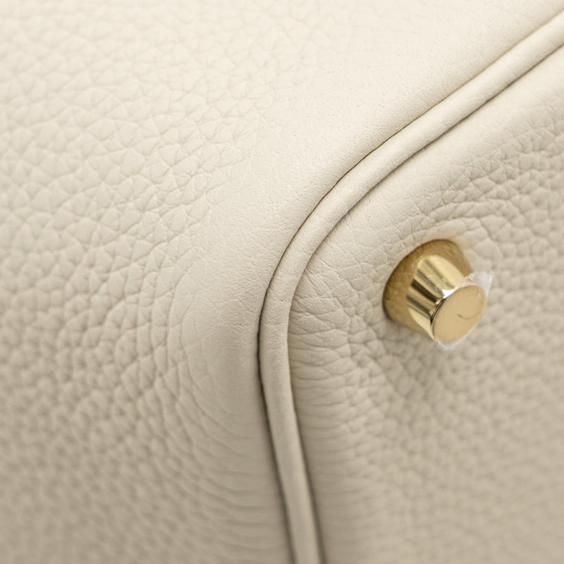 Hermes Picotin 18 Lock Bag Clemence Beton GHW Stamp B
