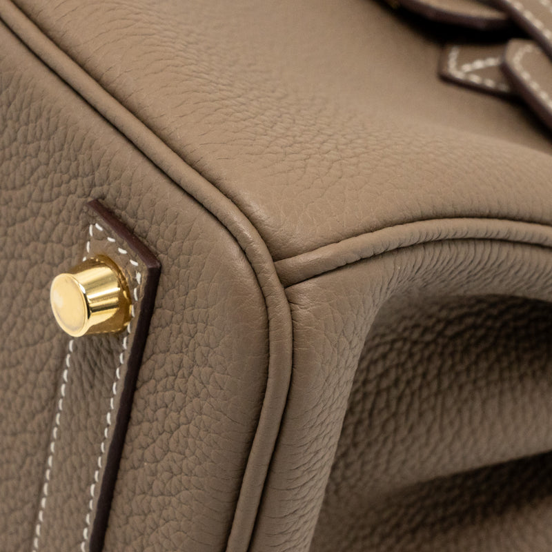 Hermes Birkin 25 togo etoupe GHW stamp B