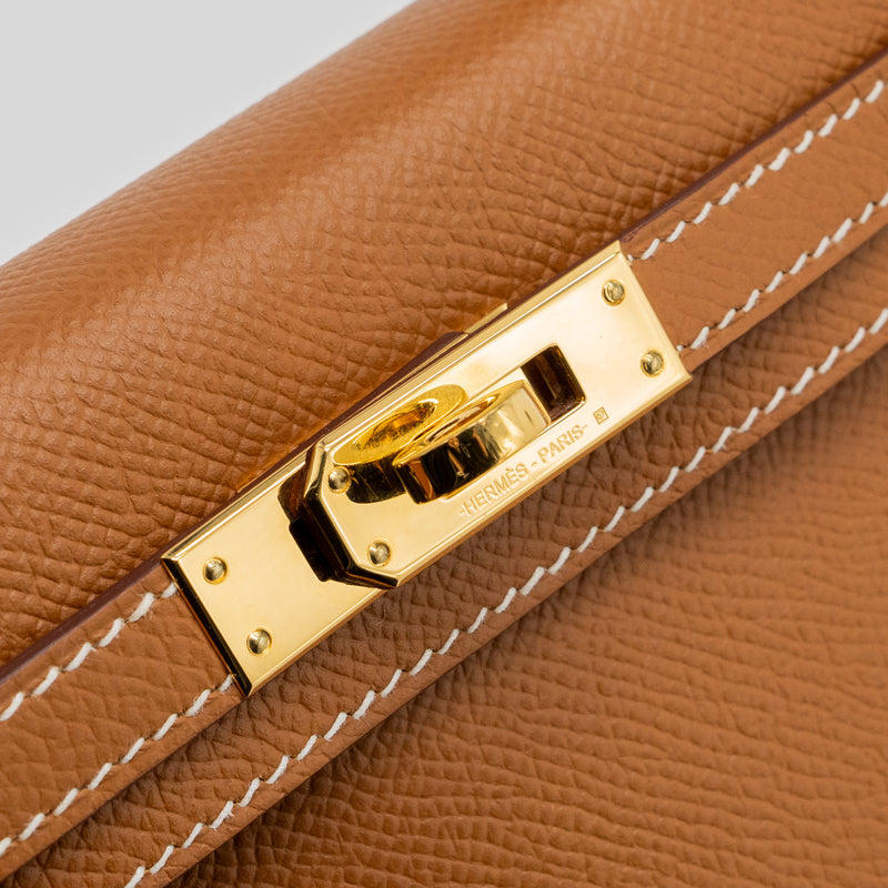 Hermes Mini Kelly Epsom Gold GHW Stamp Z