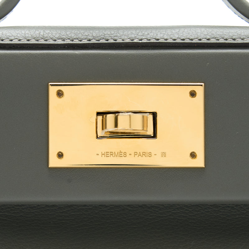 Hermes Mini 24/24 2424 - 21 Bag Evercolor/Swift Gris Meyer GHW Stamp U