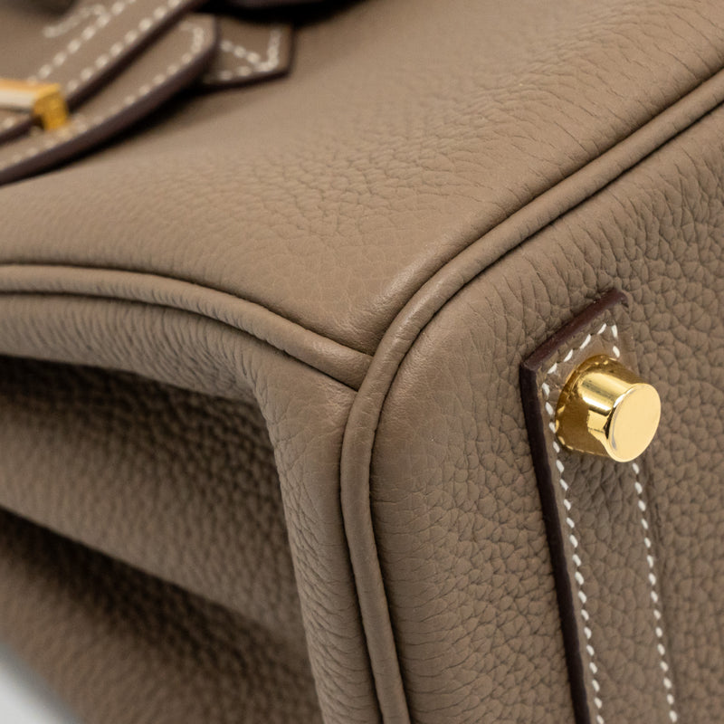 Hermes Birkin 25 togo etoupe GHW stamp B