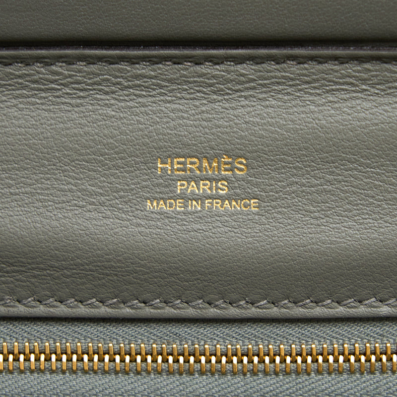 Hermes Mini 24/24 2424 - 21 Bag Evercolor/Swift Gris Meyer GHW Stamp U