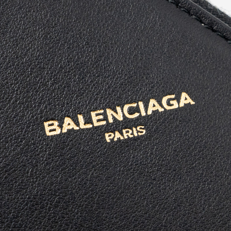 Balenciaga Logo Long Zip Wallet Calfskin Black SHW