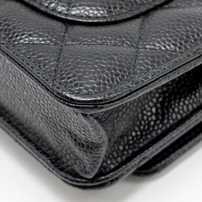 CHANEL Classic Wallet On Chain Caviar Black GHW