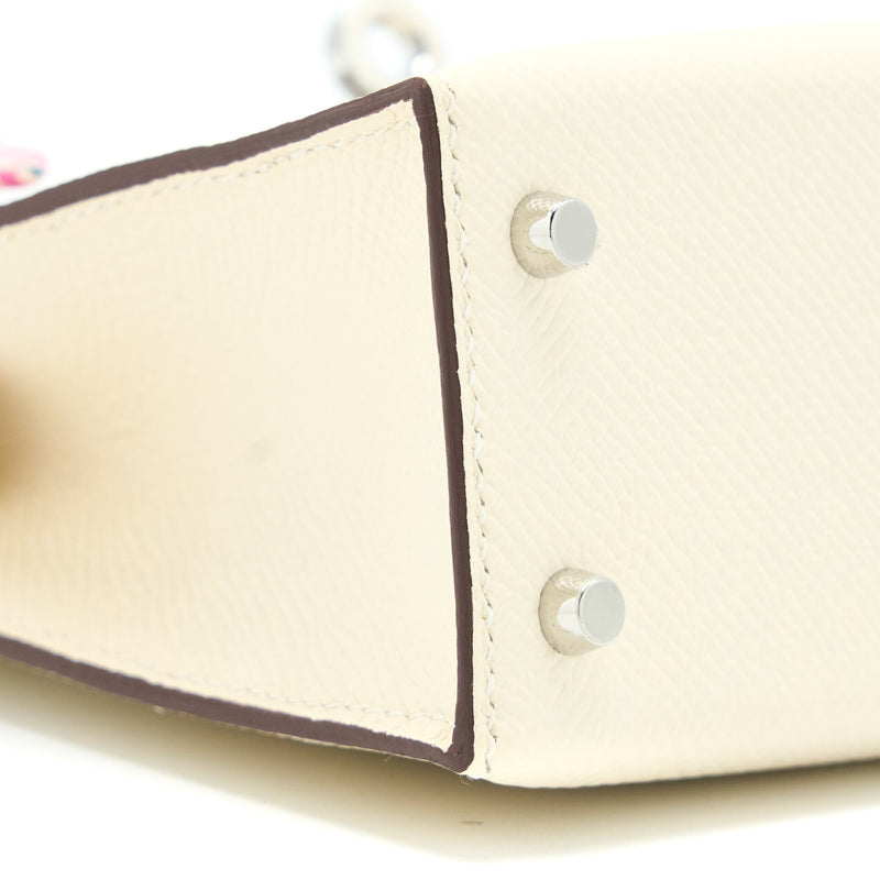 Hermes Mini Kelly II Epsom Nata/Sesame/Jaune Poussin SHW Stamp U