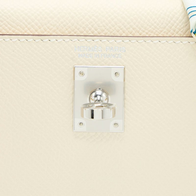 Hermes Mini Kelly II Epsom Nata/Sesame/Jaune Poussin SHW Stamp U