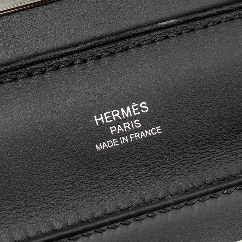 Hermes Mini 2424 24/24-21 Bag Swift Black SHW Stamp K