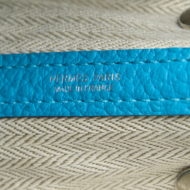 Hermes Garden Party 30 Country P3 Blue du Nord SHW Stamp Y