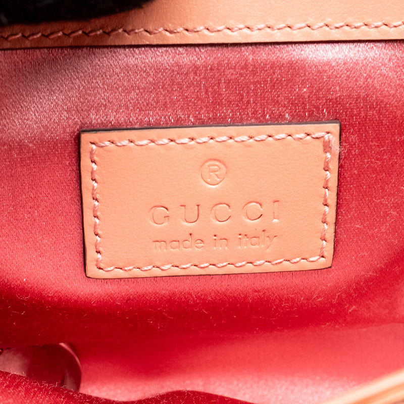 Gucci MINI GG Marmont crystal chain fabric/ crystal Pink SHW