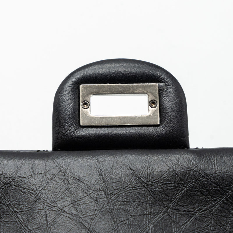 Chanel 2.55 Small Reissue Flap Bag Aged Calfskin Black Ruthenium Hardware (Microchip)