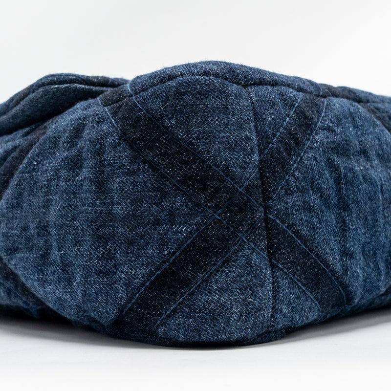 Chanel Large 19 bag denim dark blue multicolor hardware