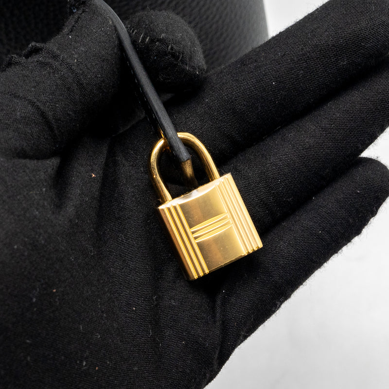 Hermes Picotin 22 Lock Bag Clemence Black GHW Stamp B