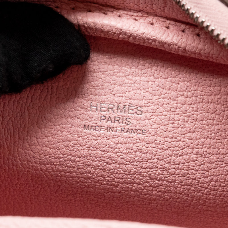 Hermes Mini Plume Chèvre Mysore 3Q Rose Sakura SHW Stamp K