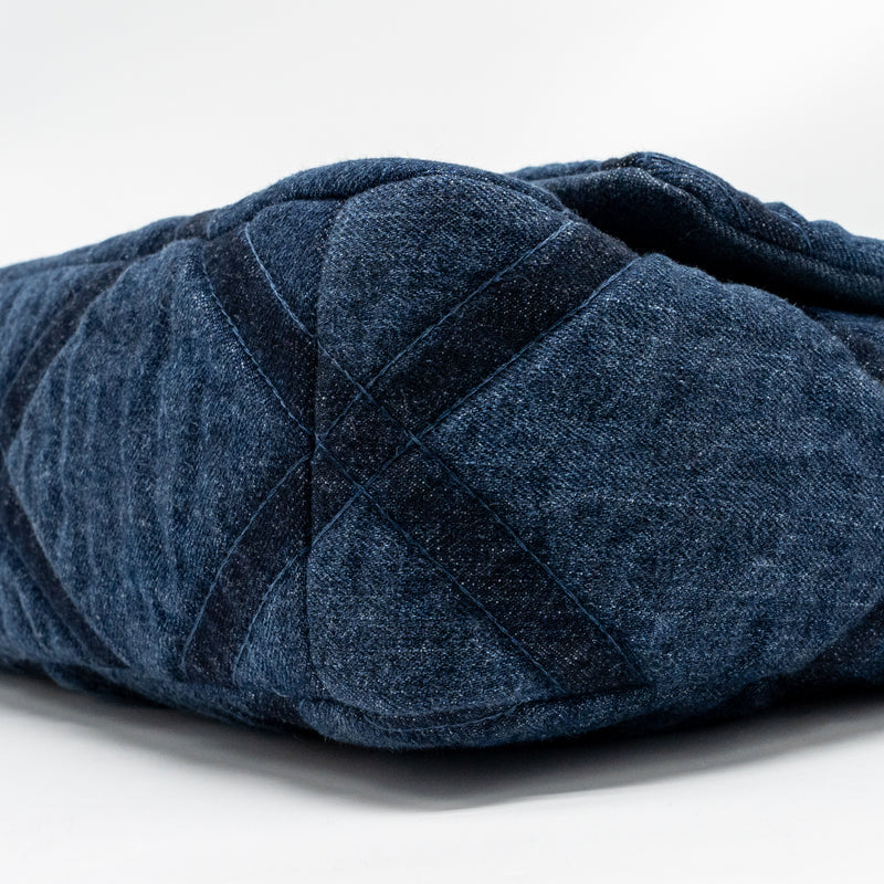 Chanel Large 19 bag denim dark blue multicolor hardware