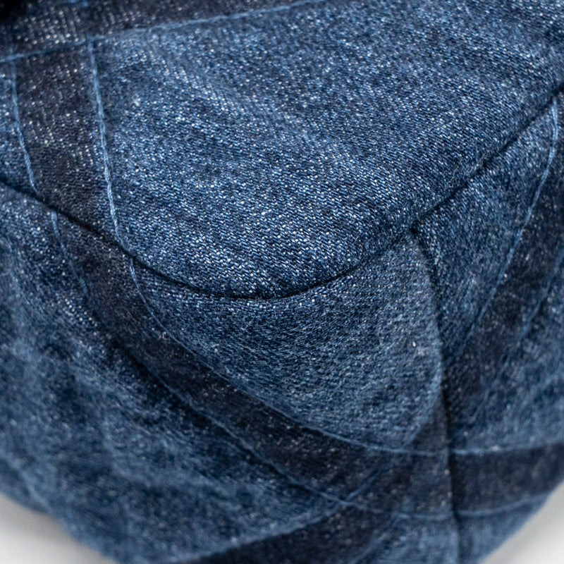 Chanel Large 19 bag denim dark blue multicolor hardware