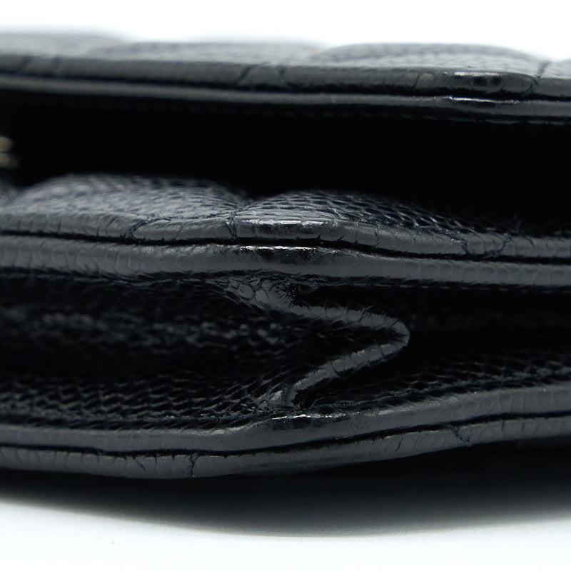 Chanel Classic Wallet on Chain Caviar Black SHW (Microchip)