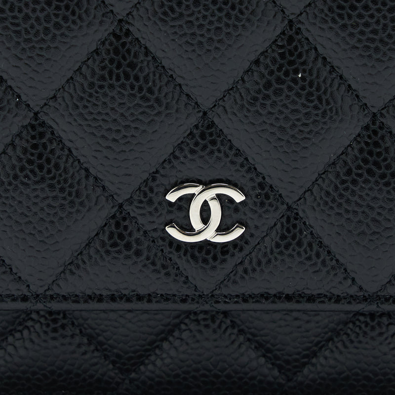 Chanel Classic Wallet on Chain Caviar Black SHW (Microchip)