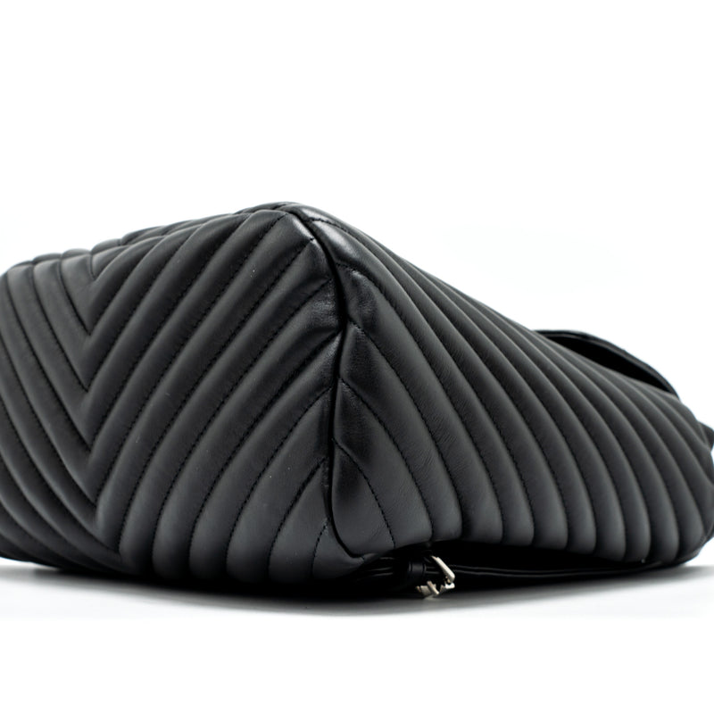 Chanel Urban Spirit Backpack Chevron Calfskin Black SHW