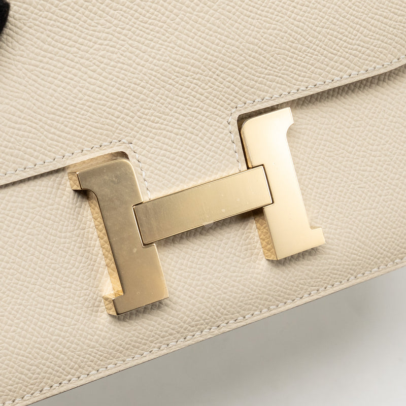 Hermes Mini Constance Epsom craie LGHW Stamp W