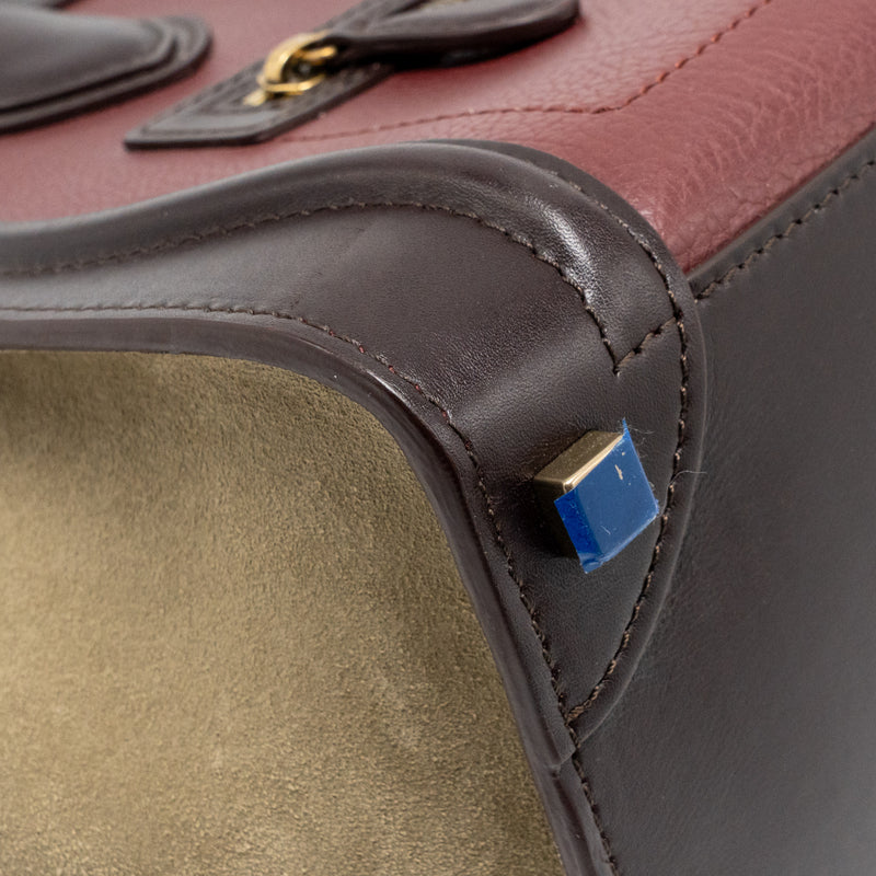 Celine Micro luggage bag leather multicolor