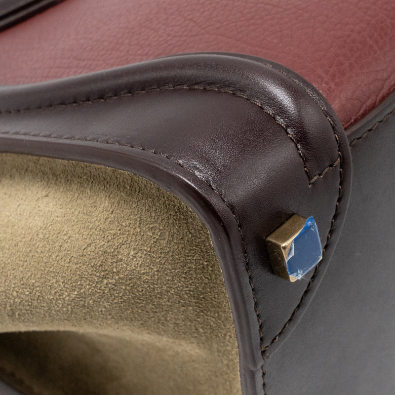 Celine Micro luggage bag leather multicolor