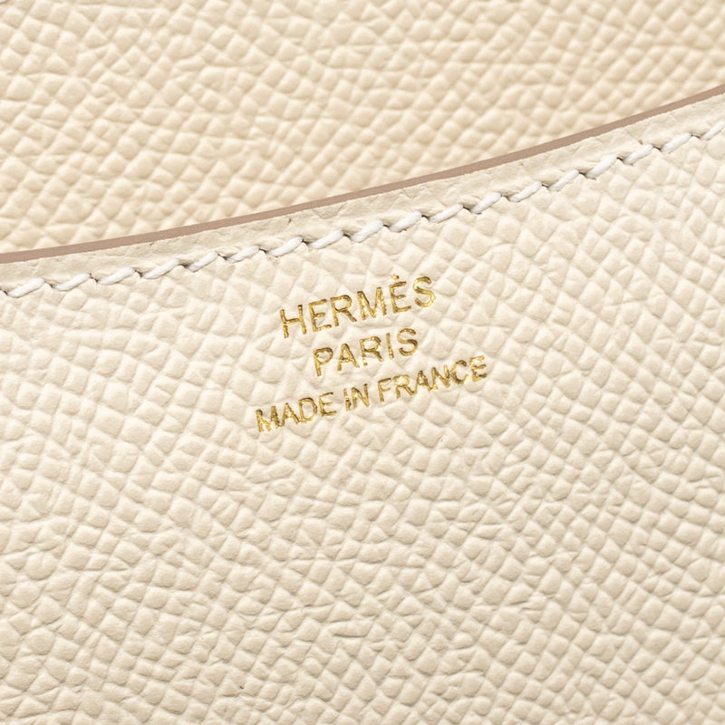 Hermes Mini Constance Epsom craie LGHW Stamp W