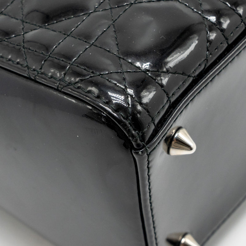 Dior Medium Lady Dior Patent Black SHW