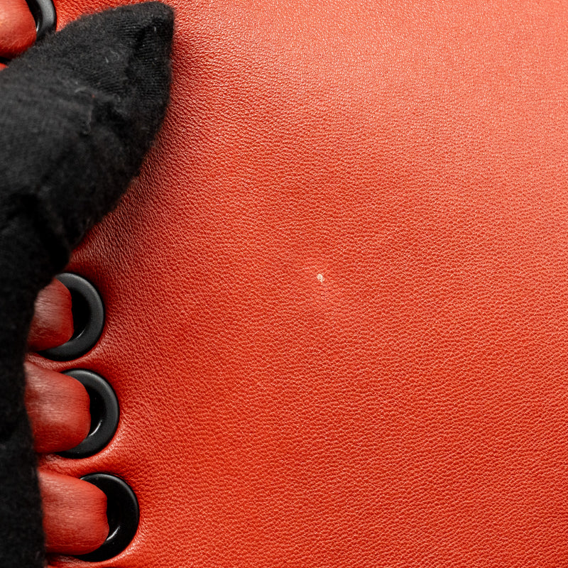 Fendi Mini Peekaboo Whipstitch Lambskin Bloody Mary SHW