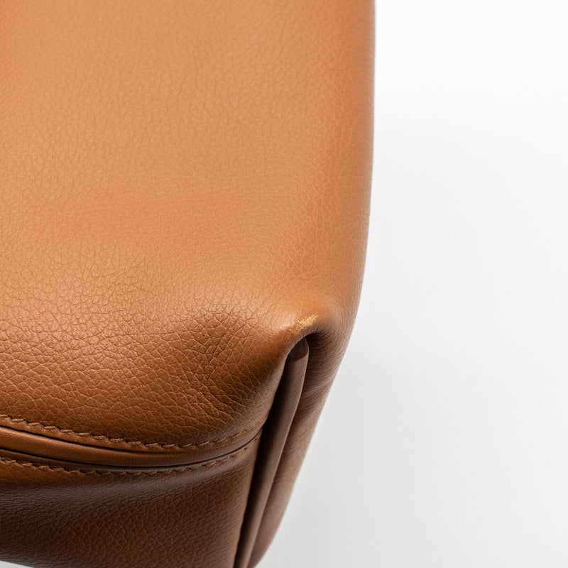 Hermes mini 24/24 2424-21 bag evercolor / swift gold SHW stamp U