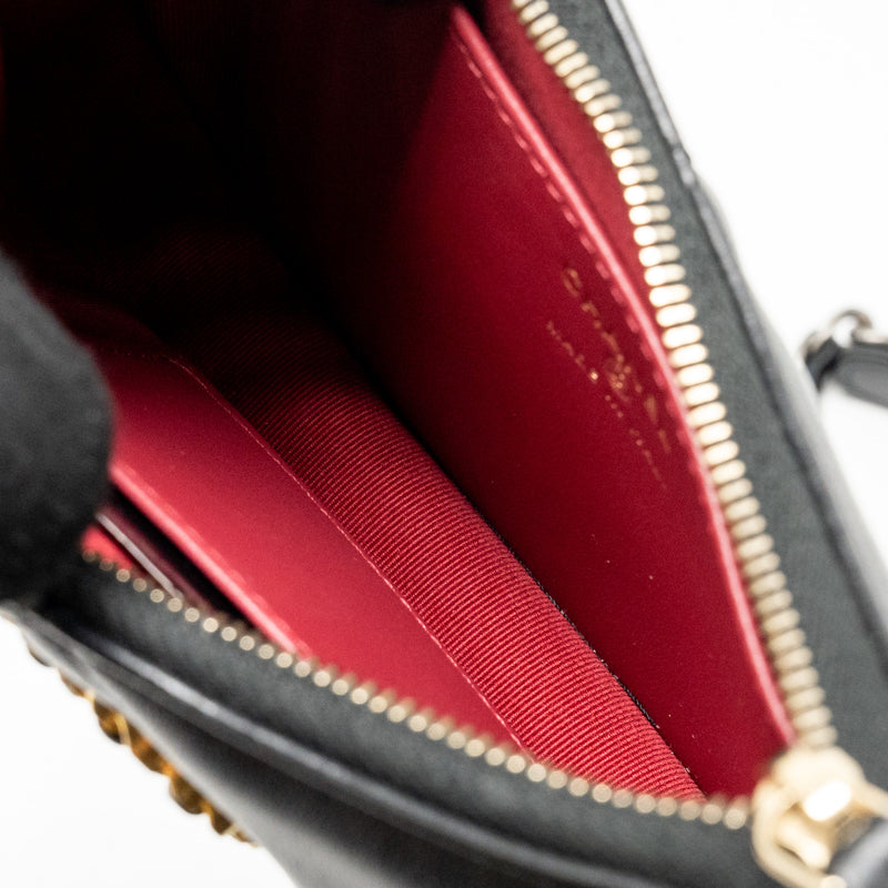 Chanel 19 crossbody hobo lambskin black multicolour hardware (microchip)