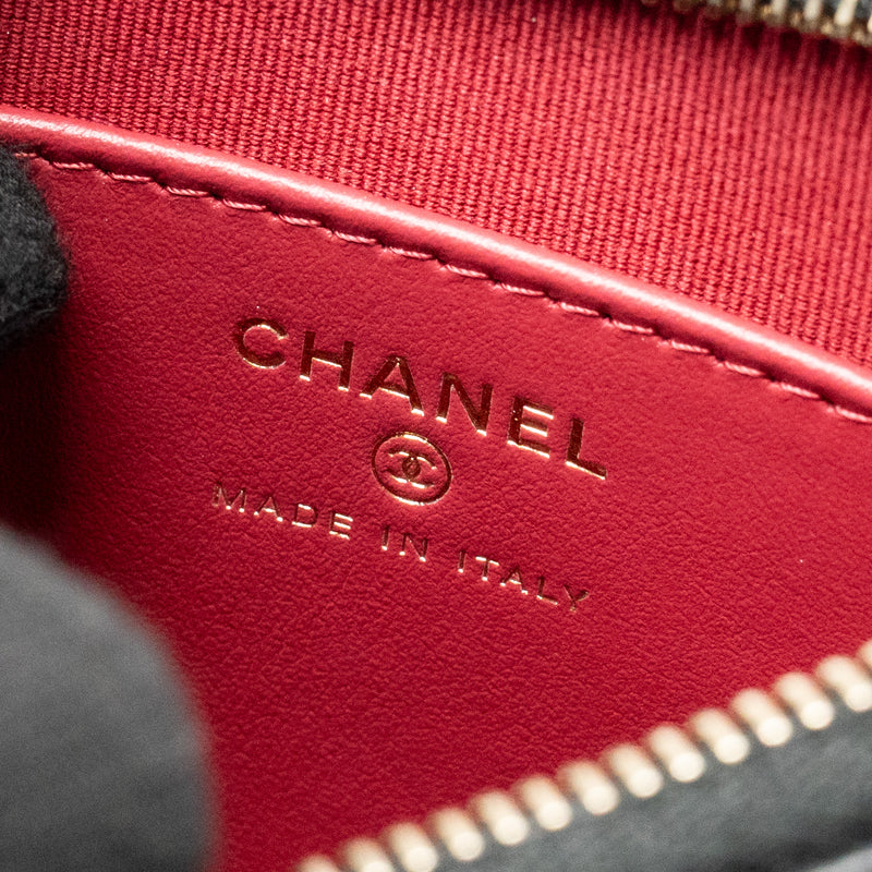 Chanel 19 crossbody hobo lambskin black multicolour hardware (microchip)