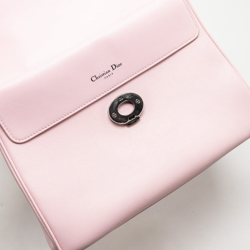 Dior Medium Be Dior Flap Bag Calfskin/Metallic Patent Pink SHW