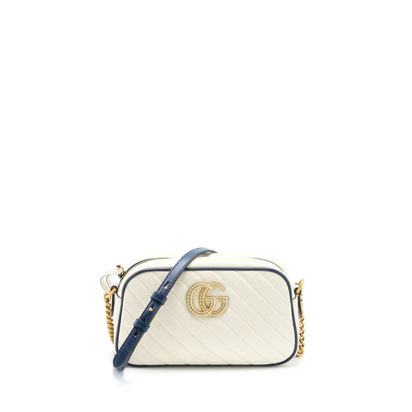 Gucci Marmont Camera Bag Calfskin White GHW