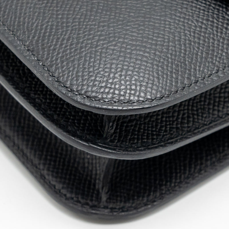 Hermes Mini Constance Epsom Black SHW Stamp W