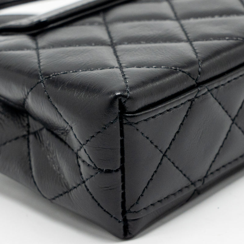 Chanel 24p Mini Nano Kelly Shopper Calfskin Black GHW (Microchip)