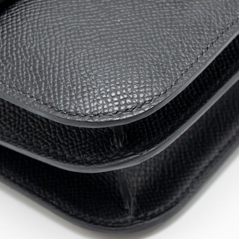 Hermes Mini Constance Epsom Black SHW Stamp W