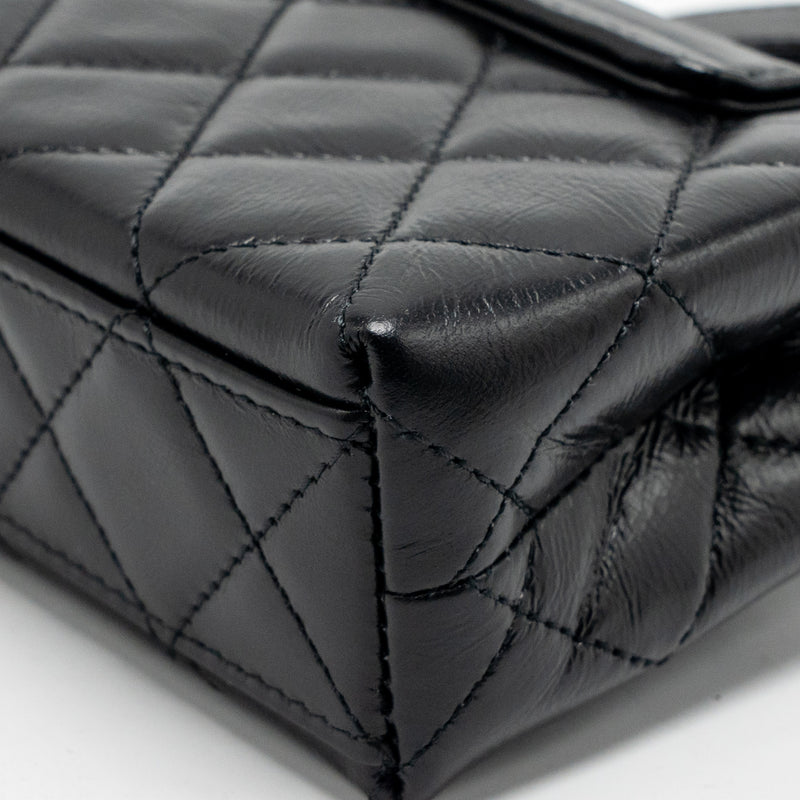 Chanel 24p Mini Nano Kelly Shopper Calfskin Black GHW (Microchip)