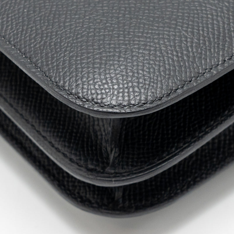 Hermes Mini Constance Epsom Black SHW Stamp W