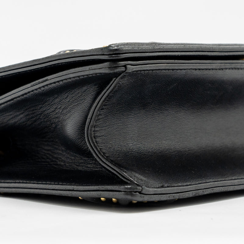 Dior Medium Studded Diorama Lambskin Black GHW
