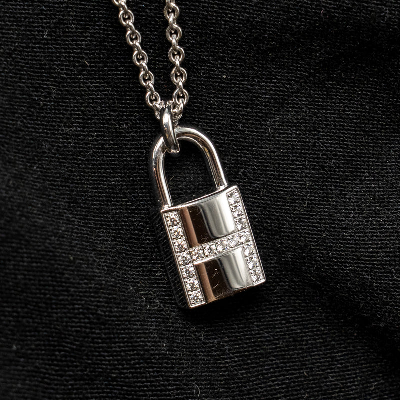 Hermes Kelly Cadenas Pendant White Gold, Diamonds
