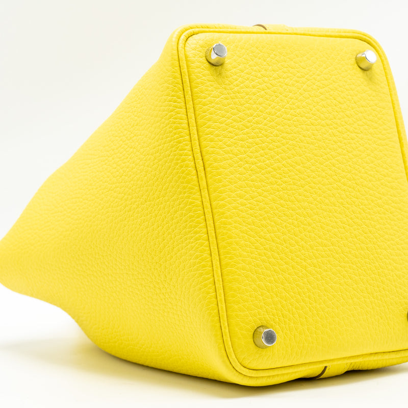 Hermes Picotin 18 Lock Bag Clemence Lime SHW Stamp U