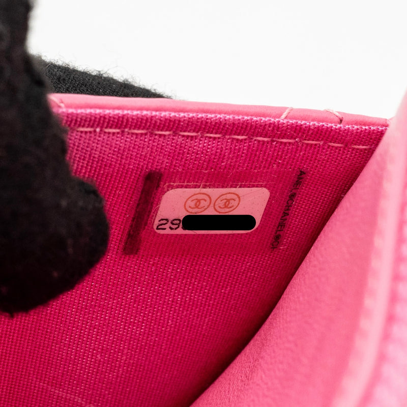 Chanel Pearl Crush Wallet on Chain Lambskin Pink GHW