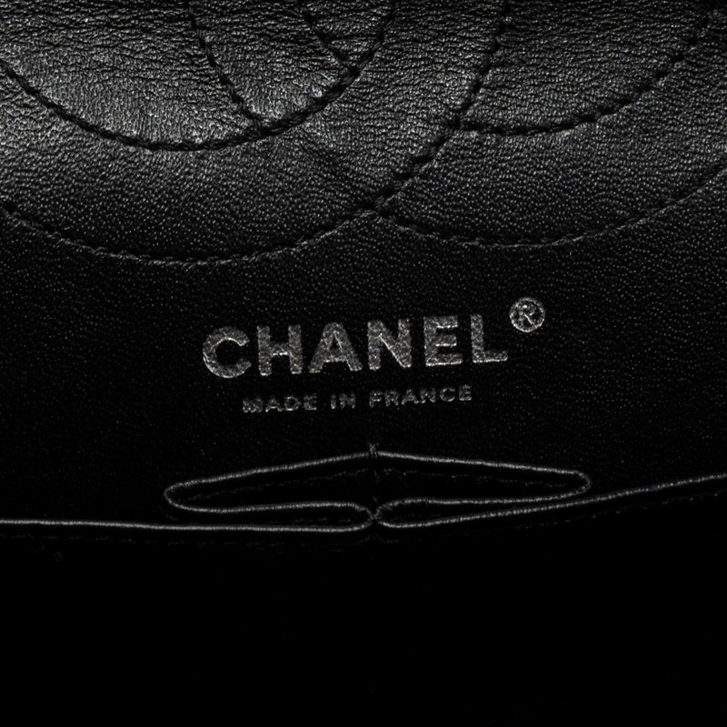 Chanel 2.55 226 Reissue Double Flap Bag Grained Calfskin Black SHW