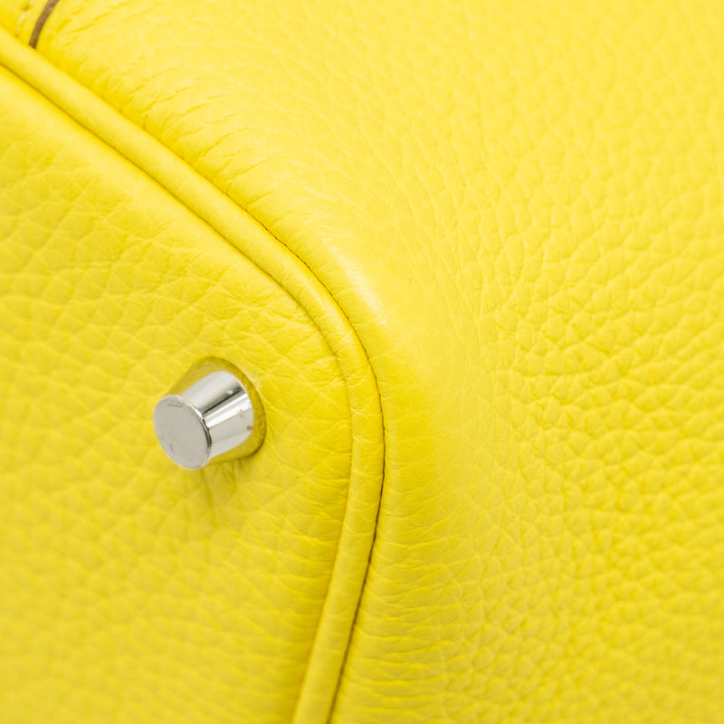 Hermes Picotin 18 Lock Bag Clemence Lime SHW Stamp U