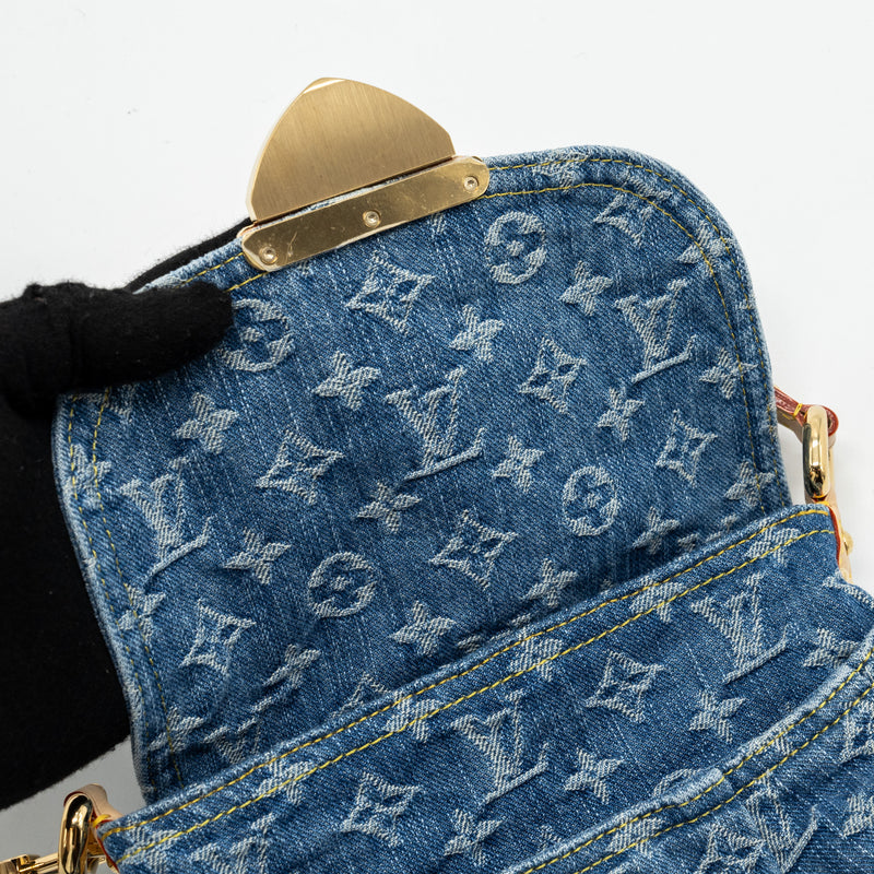 louis vuitton blue denim backpack Louis Vuitton Sunset Bag Denim blue GHW (New Version)