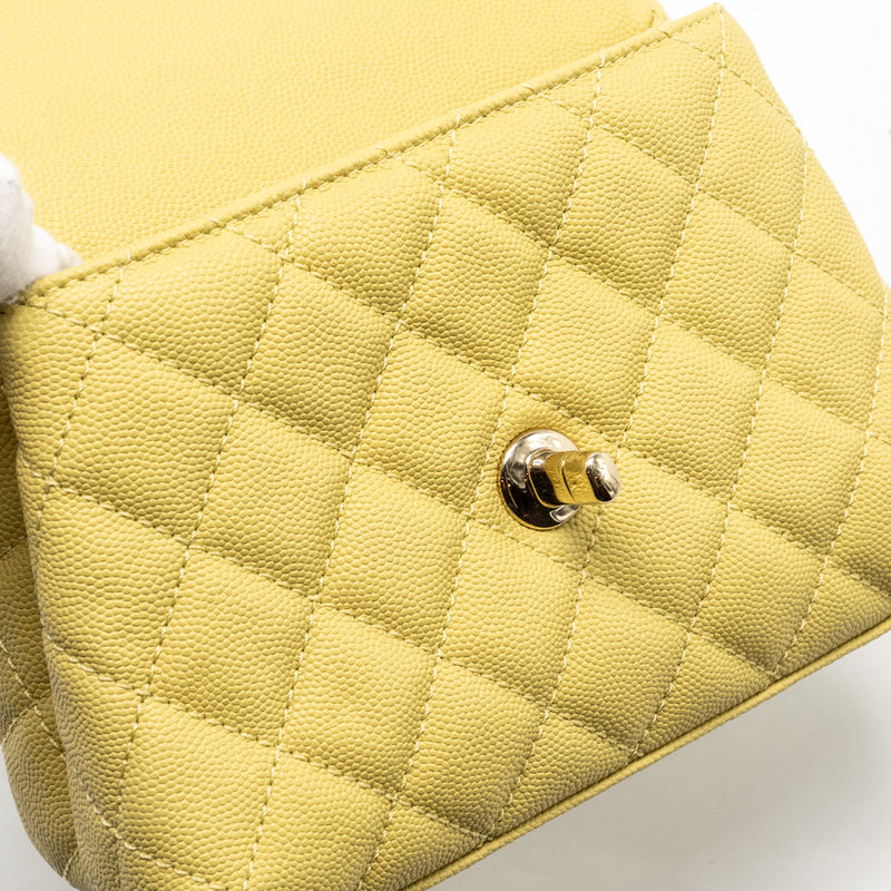 Chanel Mini Cocohandle caviar Yellow LGHW