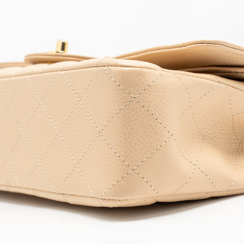 Chanel Medium Classic Double Flap Bag Caviar Beige GHW