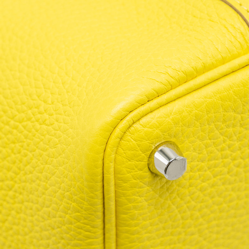 Hermes Picotin 18 Lock Bag Clemence Lime SHW Stamp U