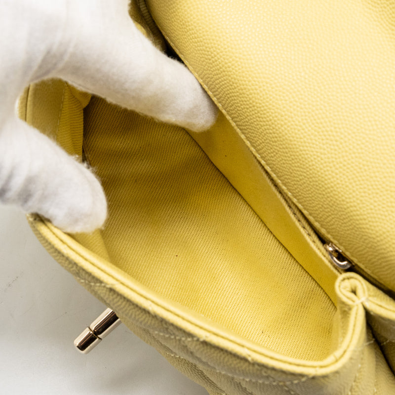 Chanel Mini Cocohandle caviar Yellow LGHW